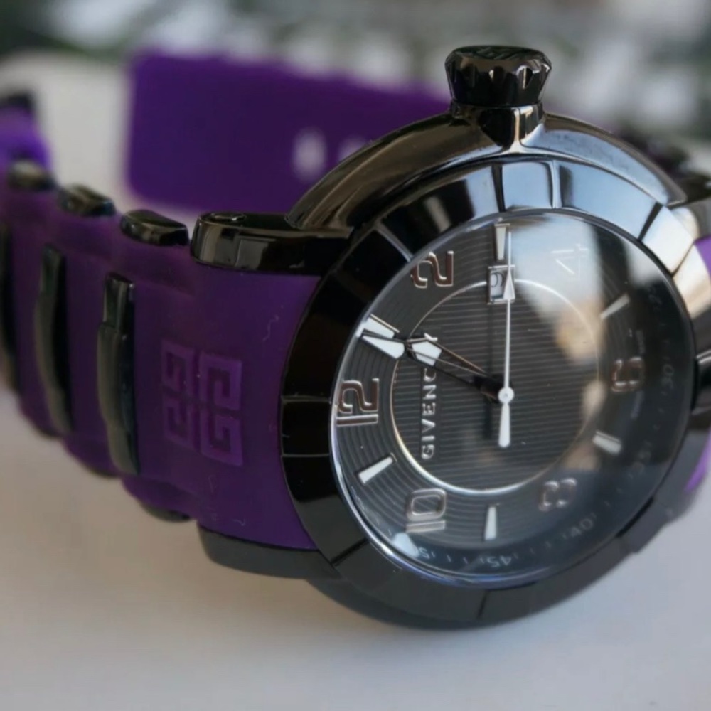 Givenchy Swiss Made Watch -Monogrammed Rubber Band